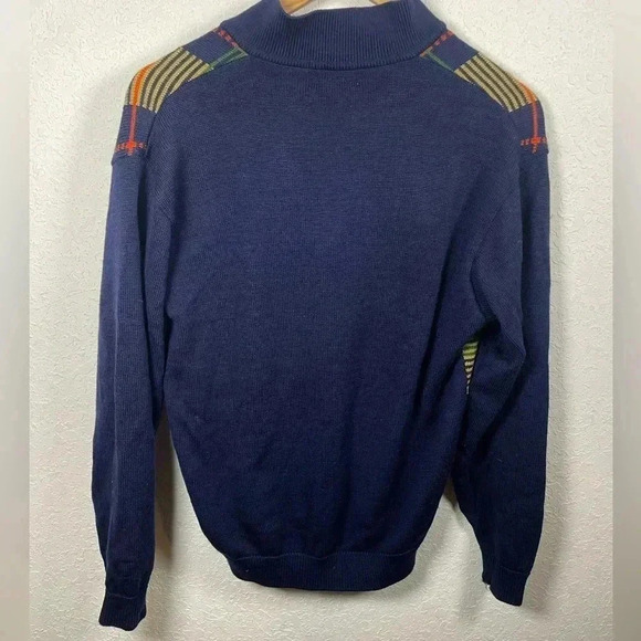 Vintage CVQ Plaid Wool Sweater - Made in Italy - 100% Wool - large - Picture 3 of 11